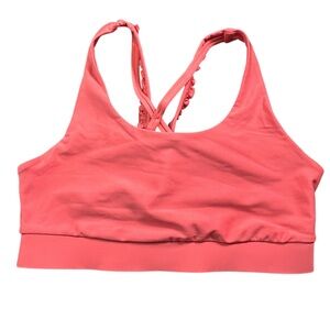 BECCO women’s coral racerback sports athletic yoga bra size medium NWT